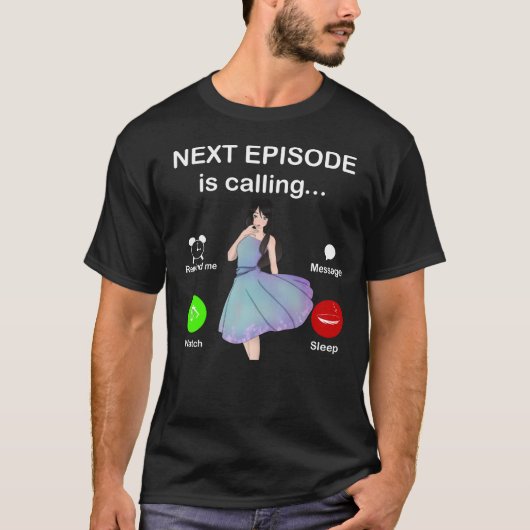 Anime Volgende episode roept T-shirt (Voorkant)