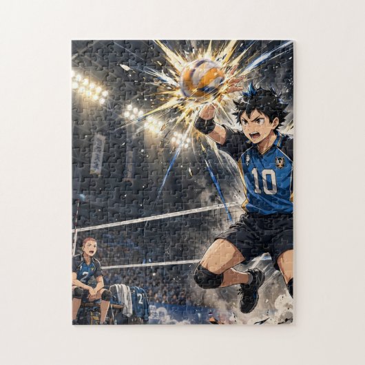 Anime Volleybal Smash Legpuzzel (Verticaal)