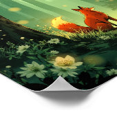 Anime Vos Geest Bos Muur Kunst Poster (Hoek)