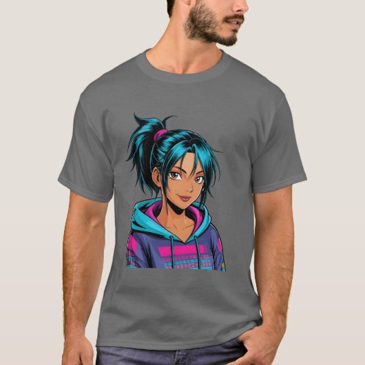 Anime-vrouw cadeau t-shirt (Voorkant)