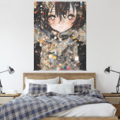 Anime Vrouw Collage Canvas Afdruk (Insitu (Slaapkamer))