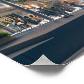 Anime vrouw fietsen in de binnenstad - Ultra breed Poster (Hoek)