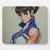 Anime Vrouw Fighter Muismat (Voorkant)