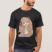 Anime Vrouw met een Corgi T-shirt (Voorkant)