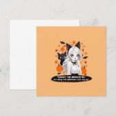 Anime vrouw met zwarte kat. kaart (Voorkant / Achterkant)