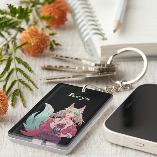 Anime, VTuber, keys Sleutelhanger (Voorkant Rechts)