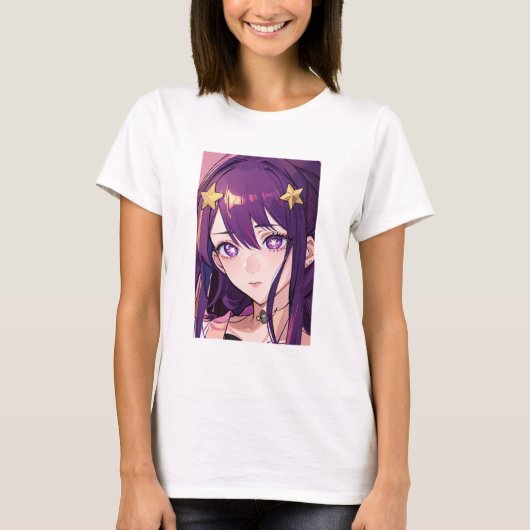 Anime waifu vrouwen t-shirt (Voorkant)