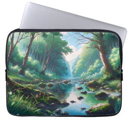 Anime Waldlandschafts Grafik Laptop Sleeve