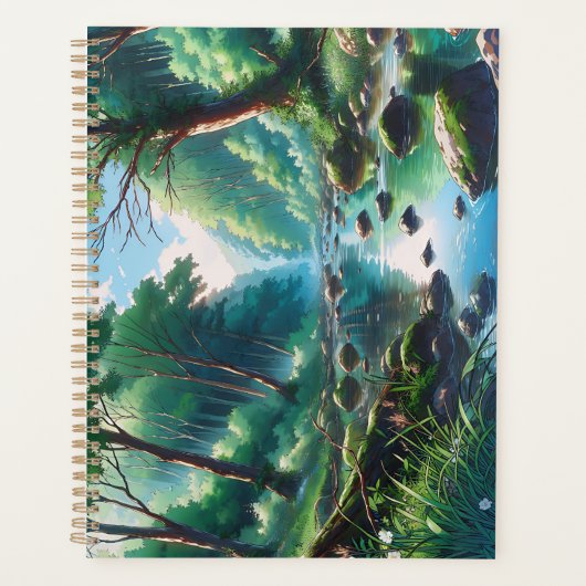 Anime Waldlandschafts Grafik Planner (Voorkant)