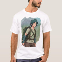 Anime Wandelaar Jongen Bergavontuur T-Shirt
