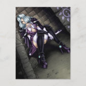 Anime Warrior Girl Briefkaart (Voorkant)