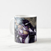 Anime Warrior Girl Koffiemok (Voorkant links)