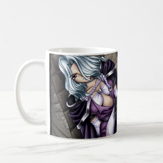 Anime Warrior Girl Koffiemok (Links)