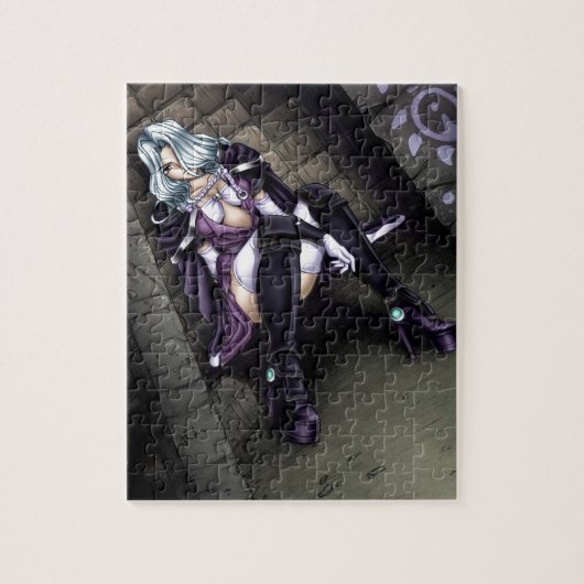 Anime Warrior Girl Legpuzzel (Verticaal)