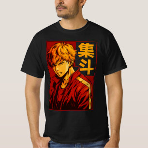 Anime Warrior – Vurige vastberadenheid Vet Japans T-shirt
