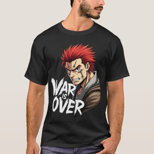 Anime Warrior - War is over Battle Fighter Manga T-shirt (Voorkant)