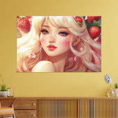 Anime Waterverf uitgerekt canvas afdrukken (Insitu (Woonkamer))