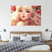 Anime Waterverf uitgerekt canvas afdrukken (Insitu (Slaapkamer))