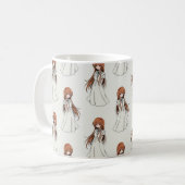 Anime Web Girl Manga Pattern Design Koffiemok (Voorkant links)