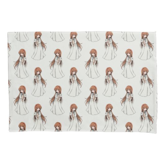 Anime Web Girl Manga Pattern Design Kussensloop (Voorkant)