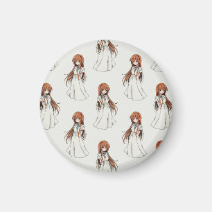Anime Web Girl Manga Pattern Design Magneet