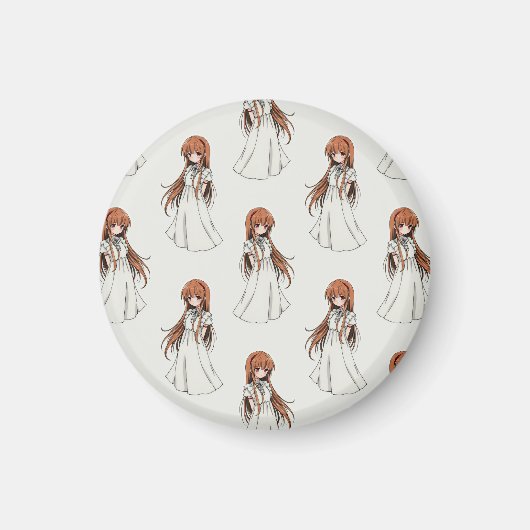 Anime Web Girl Manga Pattern Design Magneet (Voorkant)
