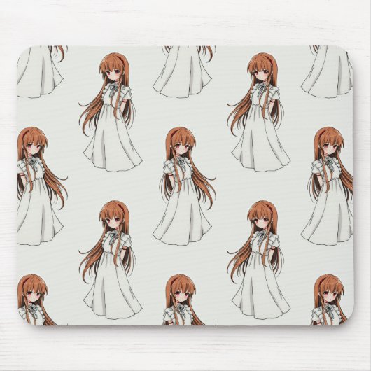 Anime Web Girl Manga Pattern Design Muismat (Voorkant)