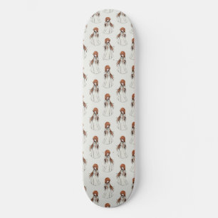 Anime Web Girl Manga Pattern Design Persoonlijk Skateboard