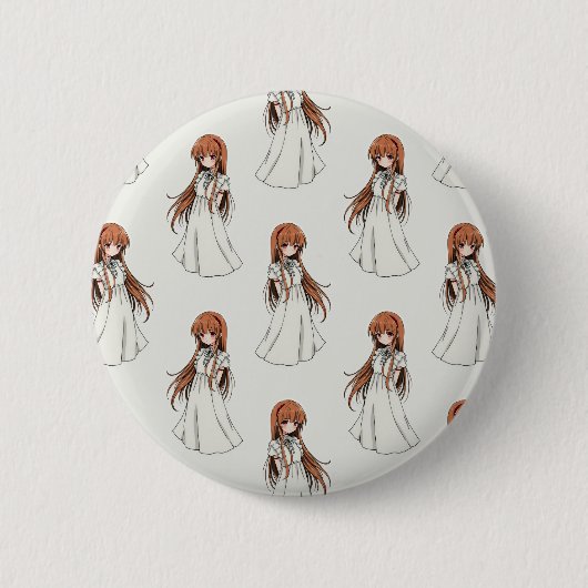 Anime Web Girl Manga Pattern Design Ronde Button 5,7 Cm (Voorkant)