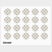 Anime Web Girl Manga Pattern Design Ronde Sticker (Vel)
