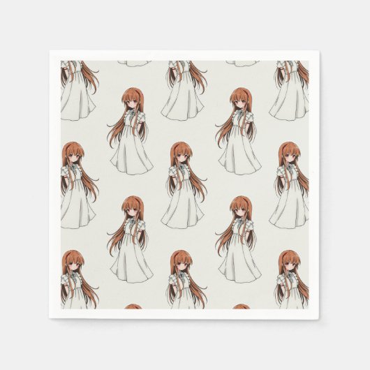 Anime Web Girl Manga Pattern Design Servet (Voorkant)