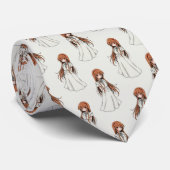 Anime Web Girl Manga Pattern Design Stropdas (Opgerold)
