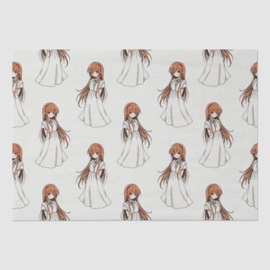 Anime Web Girl Manga Pattern Design Tissuepapier (Voorkant)