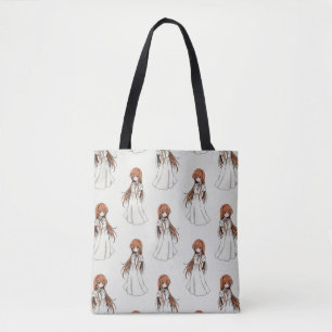 Anime Web Girl Manga Pattern Design Tote Bag