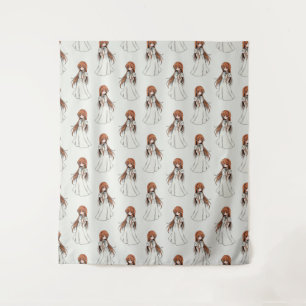 Anime Web Girl Manga Pattern Design Wandkleed