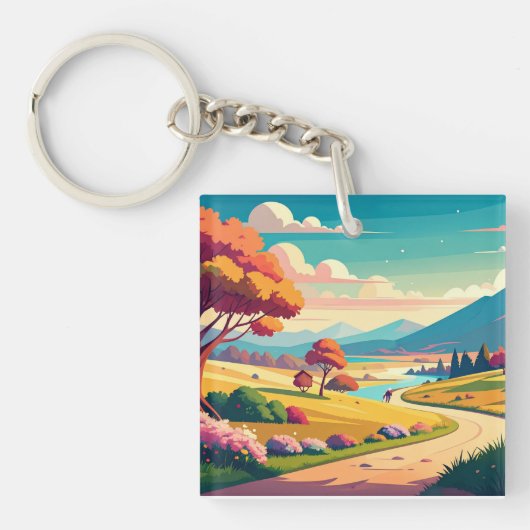 Anime wereld sleutelhanger (voorkant)