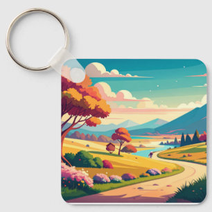 Anime wereld sleutelhanger