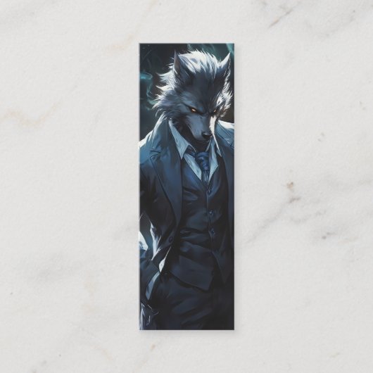 Anime Werewolf Gentleman Mini Visitekaartje (Voorkant)
