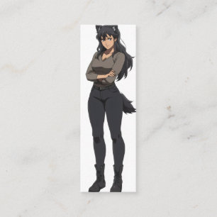 Anime Werewolf Woman Mini Visitekaartje