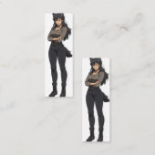 Anime Werewolf Woman Mini Visitekaartje (Voorkant / Achterkant)