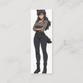 Anime Werewolf Woman Mini Visitekaartje (Achterkant)