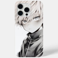 Anime White Hair Karakter iPhone 15 Pro Max Hoesje