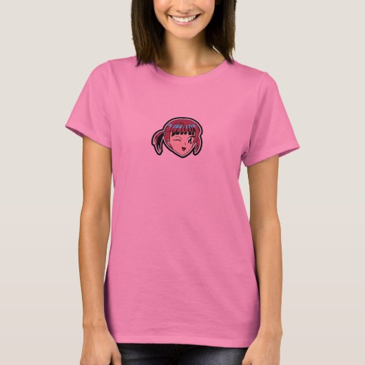 Anime Wink/Moshi Moshi T-shirt (Voorkant)