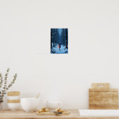 Anime Winter Lantern Sneeuw Muurkunst Poster (Keuken)