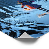Anime Winter Lantern Sneeuw Muurkunst Poster (Hoek)
