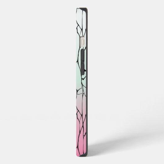 Anime Wit en Roze Monarch Vlinder Telefoon Case iPhone Hoesje (Linkerkant)