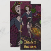 Anime Witch Zwart Roze Tiener Meisje Cartoon Bladw (Voorkant / Achterkant)