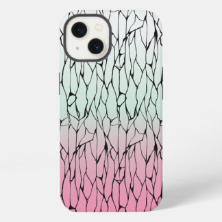 Anime witte en roze monarchvlinder telefoonhoes iPhone 13 hoesje