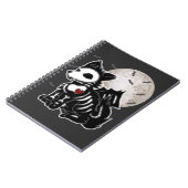 Anime Wolf Emo Goth Rand Skeleton Halloween Hond Notitieboek (Linkerzijde)