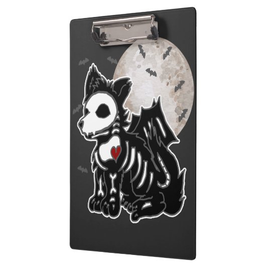 Anime Wolf Emo Gothic Edgy Skeleton Halloween Dog  Klembord (Links)